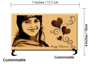 Valentines Personalized Engraved Wooden Photo Fram...
