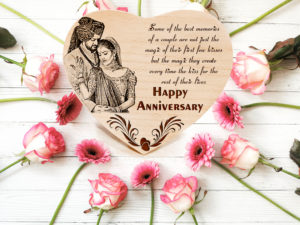 Personalized Engraved Wooden Photo Frame for Coupl...