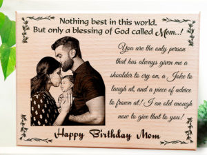 Personalized Engraved Wooden Photo Plaque Birthday...