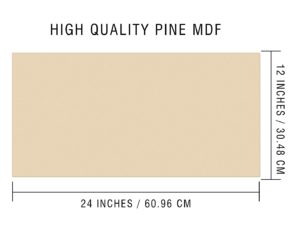 Pine MDF Boards for Art and Craft  (Set of 12, Siz...