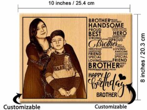 Personalized Engraved Wooden Frame with Photo Gift...