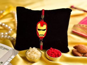 Iron Man Bracelet Incredible Rakhi with Roli Chawa...
