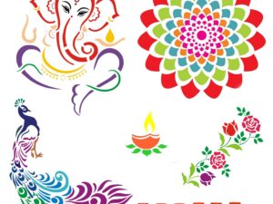 Rangoli Stencils for Floor Big Diwali Decoration w...