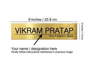 Customized Name or Number Plate (Gold, ABS Plastic...