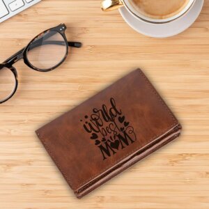 Personalized Vegan Leather Text Wallet For Mothers...