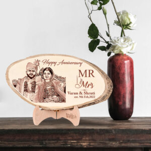 Personalized Engraved Natural Wood Photo Plank For...