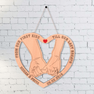 Personalized Wooden Engraved Heart Shape Sign For ...