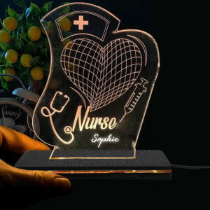 Personalized Illusion LED Name Lamp Gift For Nurse...