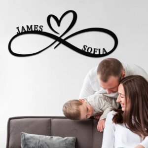 Personalized Wooden Infinity Wall Symbol Love Sign...