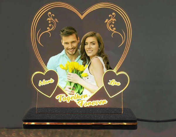 Personalized LED Illusion Heart Lamp