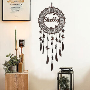 Personalized Unique Wooden Name Dream Catcher (Bro...
