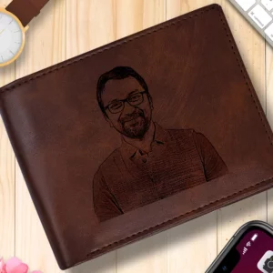 Personalized Men’s Colleague Photo Brown Wal...