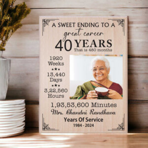 Custom Wooden Retirement Picture Frame – 16×...