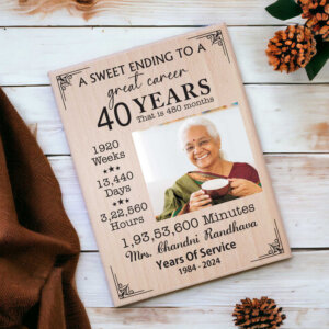 Custom Wooden Retirement Picture Frame – 16×...