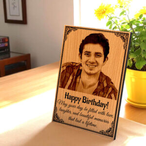 Personalized Engraved MDF Wooden Photo Frame Birth...