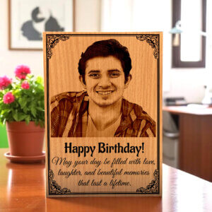 Personalized Engraved MDF Wooden Photo Frame Birth...